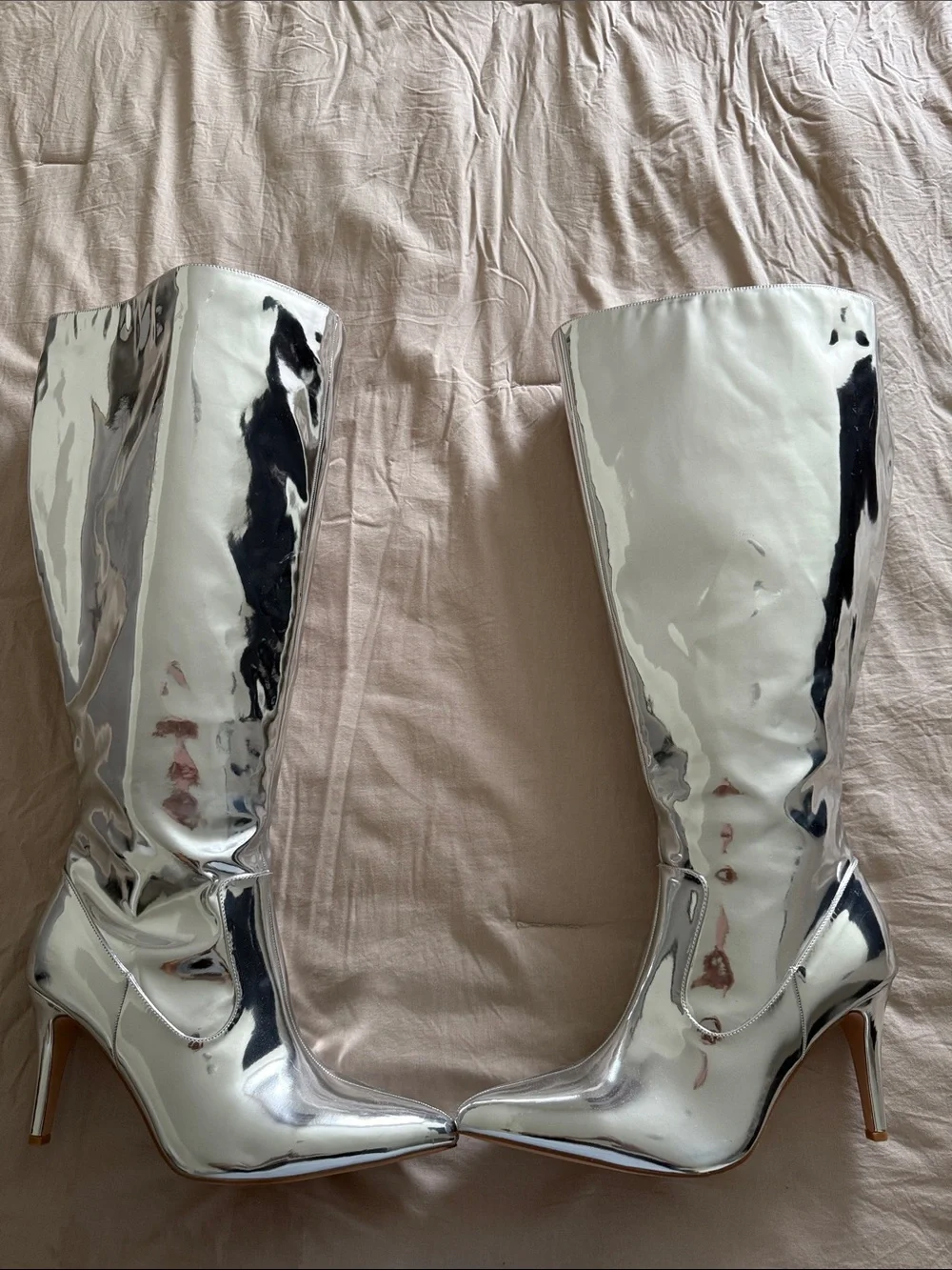 Fashion to Figure Silver Pointed Toe Stiletto Heels